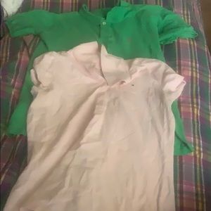 Collard pink and green shirt